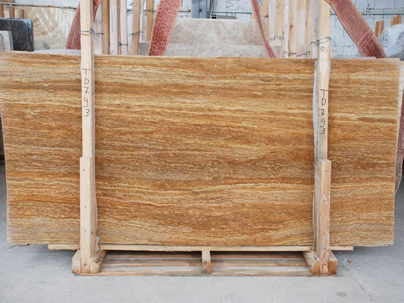 Travertine Gold slabs